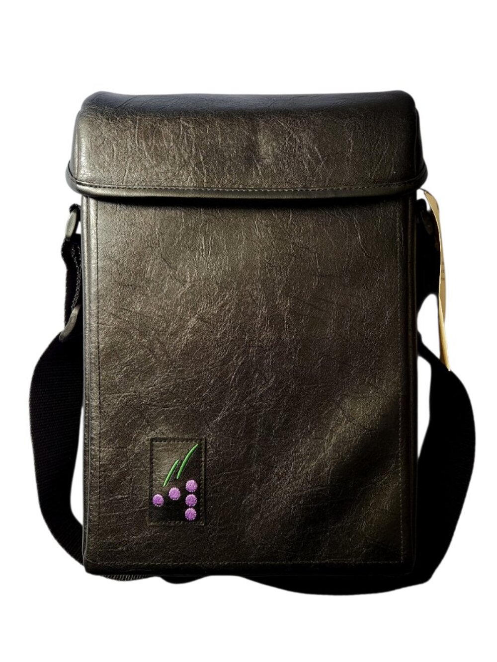 IWA Connoisseurs Wine Bag Leather Insulated Bag For Two Bottles Black NWT New